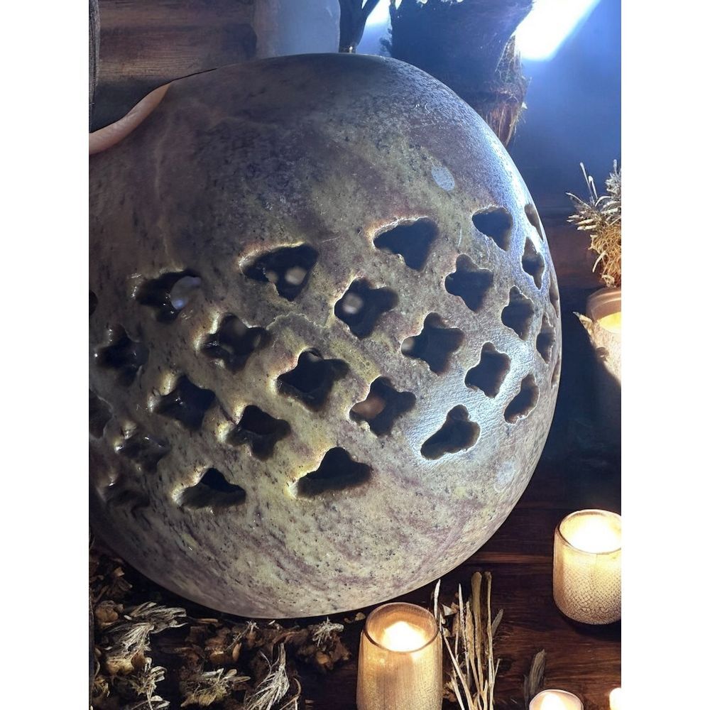 soap stone tea light candle holder